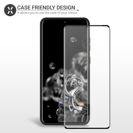 Olixar Samsung Galaxy S20 Ultra Tasche Glas Displayschutzfolie-Schwarz