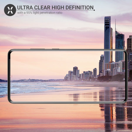Olixar Samsung Galaxy S20 Ultra Tasche Glas Displayschutzfolie-Schwarz