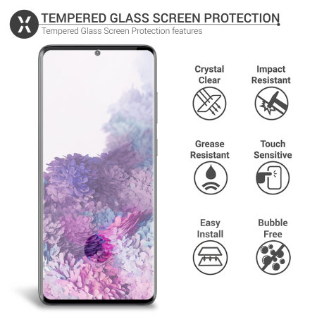 Olixar Samsung Galaxy S20 Plus Fodral Kompatibelt Glasskärmskydd