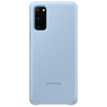 Officiële Clear View Cover Samsung Galaxy S20 Hoesje - Hemelsblauw