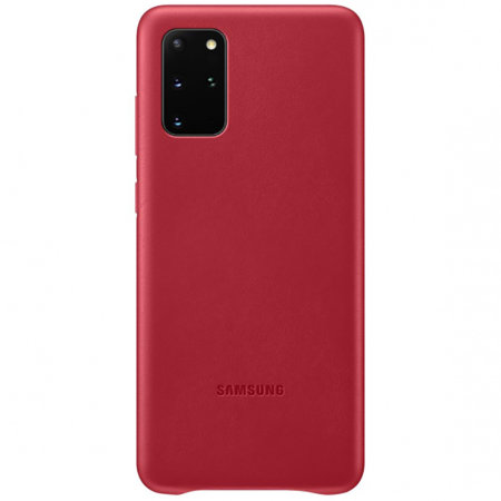 Offizielle Leather Cover Samsung Galaxy S20 Plus Hülle - rot