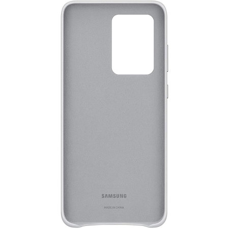 Offizielle Leather Cover Samsung Galaxy S20 Ultra Tasche - Grau