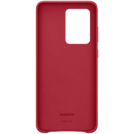 Officiële Leather Cover Samsung Galaxy S20 Ultra Hoesje - Rood