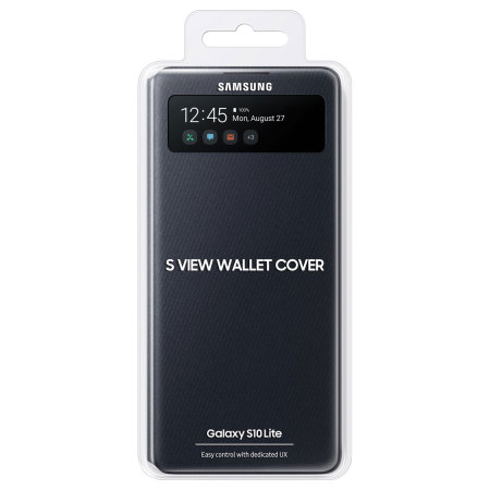 Official Samsung Galaxy S10 Lite S-View Flip Cover Case - Black