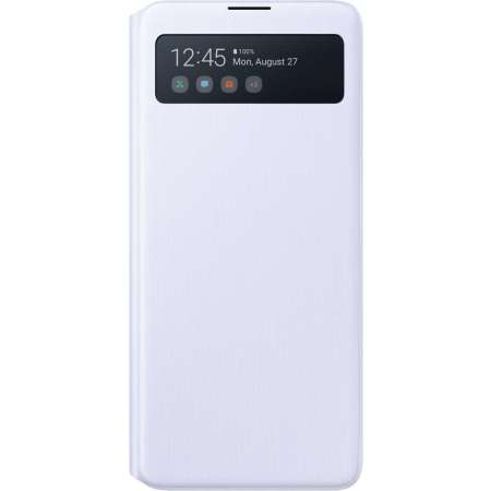 Housse officielle Samsung Note 10 Lite S-View Flip Cover – Blanc