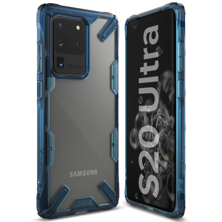 Coque Samsung Galaxy S20 Ultra Ringke Fusion X – Bleu espace