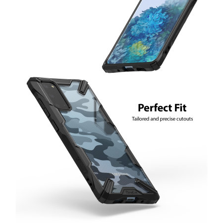 Ringke Fusion X Design Samsung Galaxy S20 Tough Case - Camo Black