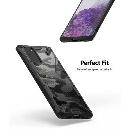 Ringke Fusion X Design Samsung Galaxy S20 Plus Tough Case - Camo Black