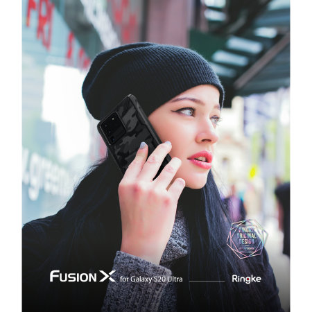 Ringke Fusion X Samsung Galaxy S20 Ultra hülle – Schwarze Tarnung