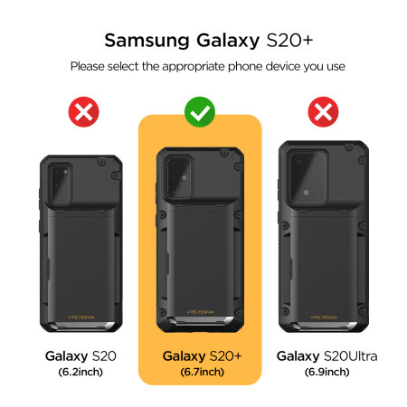 VRS Damda Glide Pro Samsung Galaxy S20 Plus Tough Case - Black