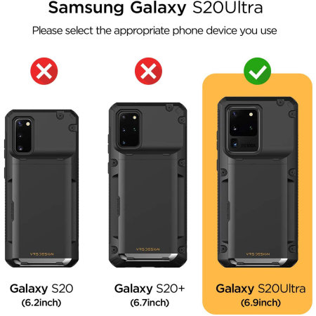VRS Damda Glide Pro Samsung Galaxy S20 Ultra Tough Case - Black
