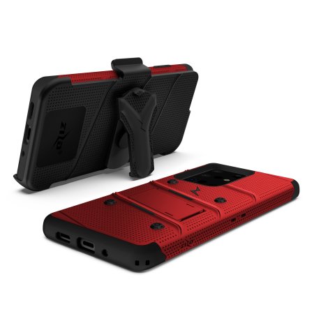 Zizo Bolt Samsung Galaxy S20 Ultra Tough Case - Red