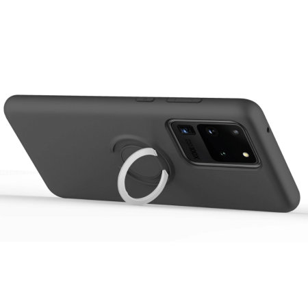 Zizo Revolve Galaxy S20 Ultra Deksel Tynn og Ring Svart For Huawei P30 Pro magnet metall ring ultra tynn veske svart