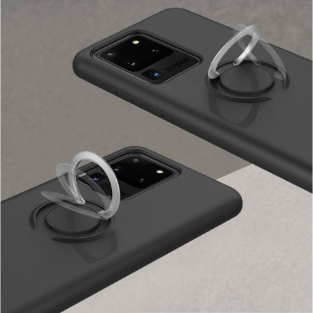 Zizo Revolve Galaxy S20 Ultra Deksel Tynn og Ring Svart For Huawei P30 Pro magnet metall ring ultra tynn veske svart