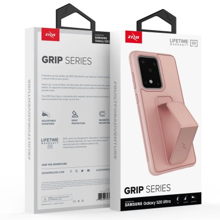 Zizo Grip Series Samsung S20 Ultra Tough Case - Coral Pink