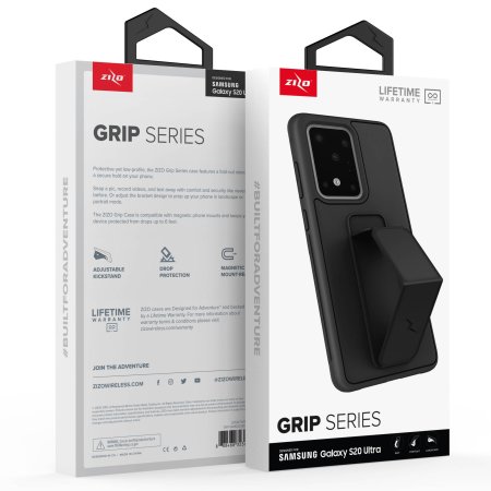 Zizo Grip Series Samsung S20 Ultra Tough Case - Stealth Black