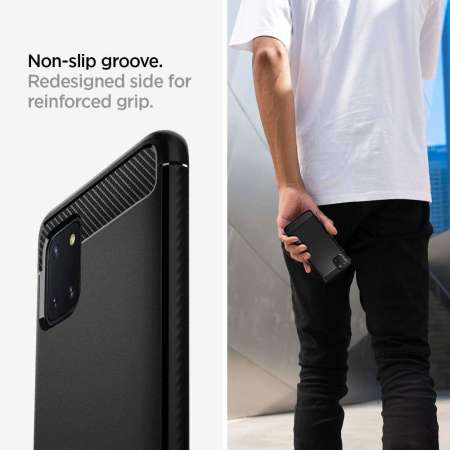 Spigen Rugged Armor Samsung Galaxy Note 10 Lite - Matte Black