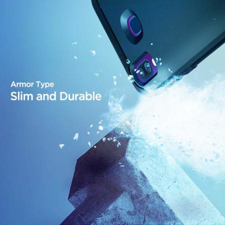 Coque Samsung Galaxy A40 Spigen Slim Armor – Ardoise métallique