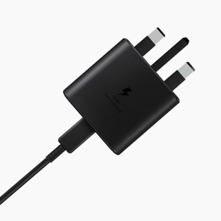 Official Samsung S20 Ultra 45W Fast Wall Charger - UK Plug - Black