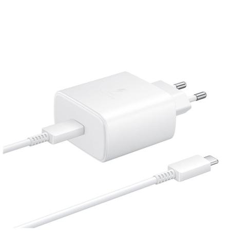 Official Samsung S20 Plus PD 45W Fast Wall Charger - EU Plug - White