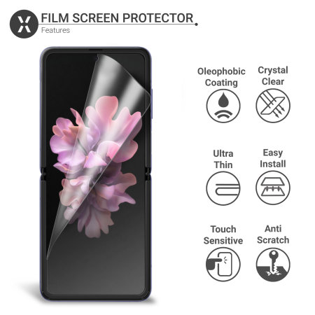 Protection d'écran Samsung Galaxy Z Flip Film Olixar – Pack de 2