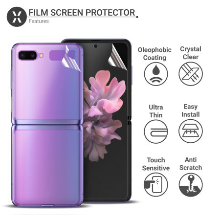 Olixar Front And Back Samsung Galaxy Z Flip TPU Screen Protectors