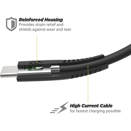 Scosche SyncAble HD USB To USB-C Heavy Duty Cable - Black