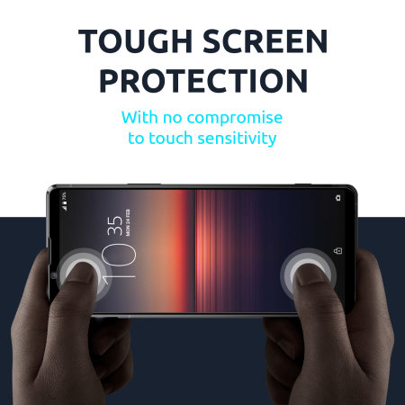 Olixar Sony Xperia 1 II Full Cover Glass Screen Protector - Black