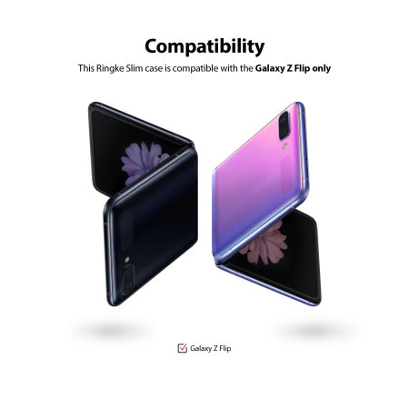 Ringke Slim Case Designed for Galaxy Z Flip - Clear Transparent 2020 Galaxy Z Flip 5G