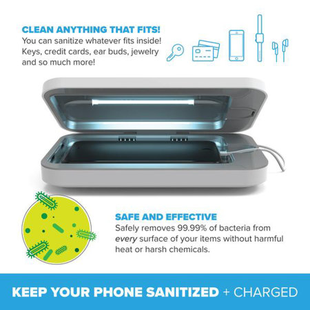 PhoneSoap 3.0 UV Smartphone Sanitiser & Power Bank - White