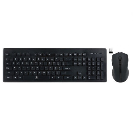 Rebeltec Wireless Bluetooth Keyboard & Mouse With Number Pad - Black