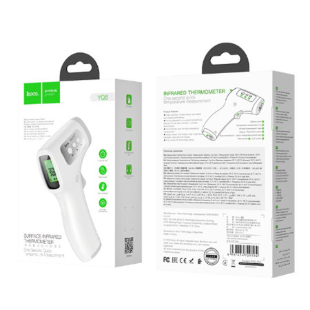 Hoco YQ6 Infrared Non-Contact Surface & Body Thermometer - White