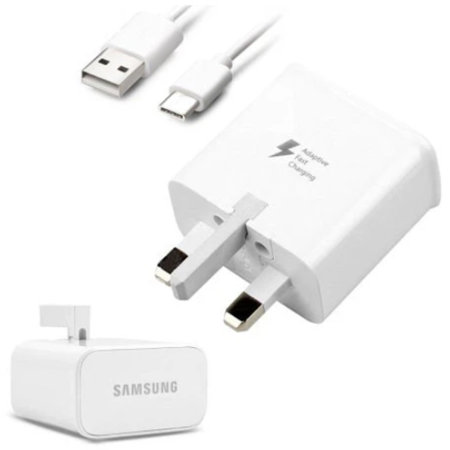 Official Samsung Adaptive 15W Fast Charger & USB-C Cable - White