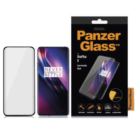 PanzerGlass Case Friendly OnePlus 8 Glass Screen Protector - Black