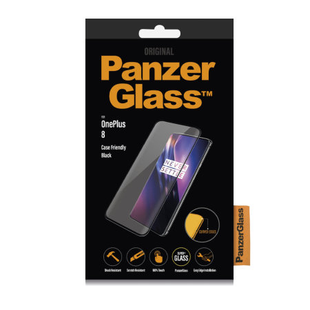 PanzerGlass Case Friendly OnePlus 8 Glass Screen Protector - Black