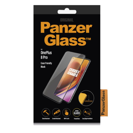 PanzerGlass Case Friendly OnePlus 8 Pro Glass Screen Protector - Black