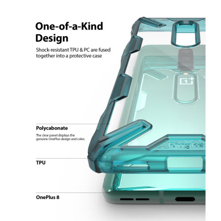 Ringke Fusion X OnePlus 8 Tough Case - Turquoise Green