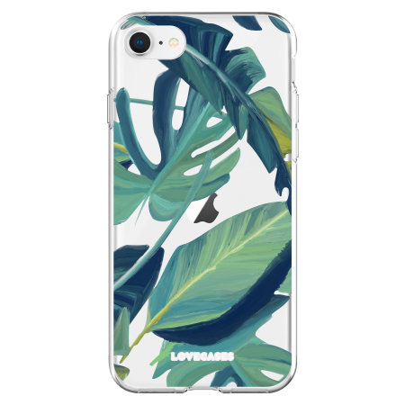LoveCases iPhone SE 2020 Tropical Phone Case - Clear Green