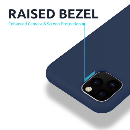 Olixar iPhone SE 2020 Soft Silicone Case - Midnight Blue