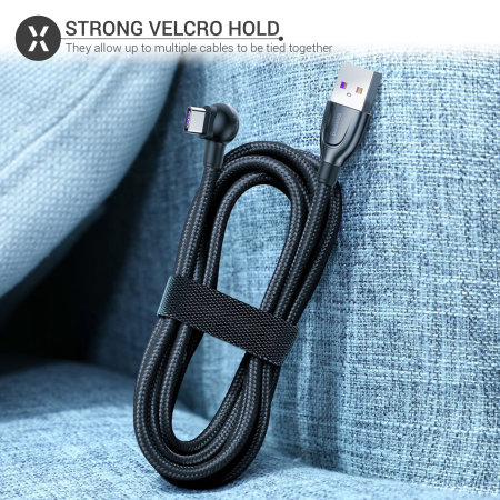 Olixar Velcro Cable Management Organiser Strips - Black - 20 Pack
