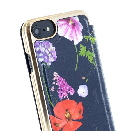 Ted Baker iPhone SE 2020 Cheryia Mirror Folio Case - Hedgerow Purple