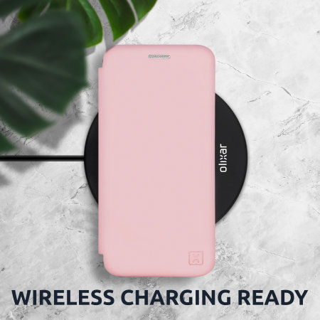 Olixar Soft Silicone iPhone SE 2020 Wallet Case - Pastel Pink