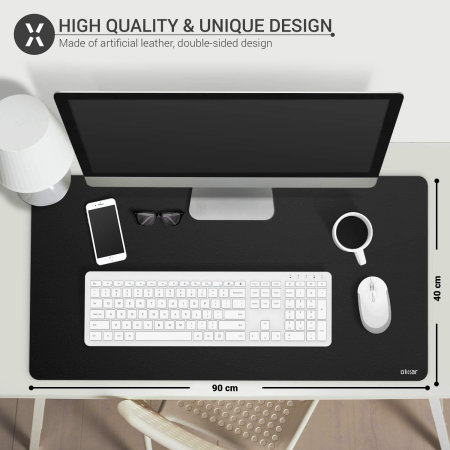 Olixar Black Oversized Desk, Gaming & Office Multi-Functional Mouse Mat