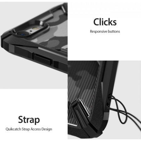 Ringke Fusion X Design iPhone SE 2020 Tough Case - Camo Black