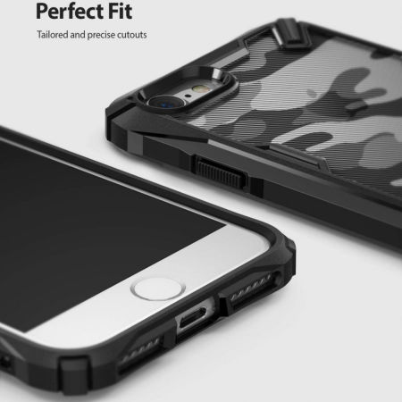 Ringke Fusion X Design iPhone SE 2020 Case - Camo Black