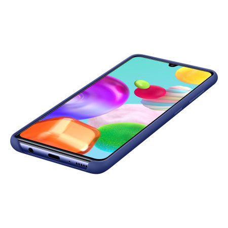 Official Samsung Galaxy A41 Silicone Cover Case - Blue