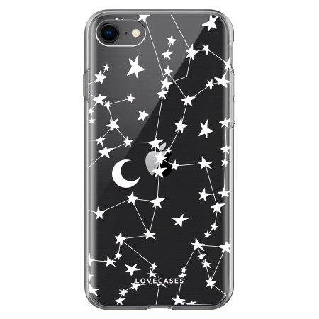 LoveCases iPhone 7 / 8  Gel Case - White Stars And Moons