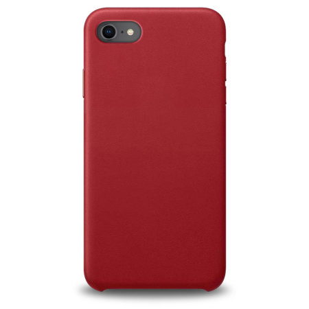 Eco-Friendly Leather iPhone SE 2020 Case - Red