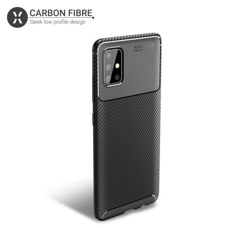 Olixar Carbon Fibre Samsung Galaxy A51 5G Case - Black