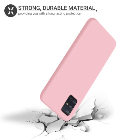 Olixar Soft Silicone Samsung Galaxy A51 5G Case - Pastel Pink